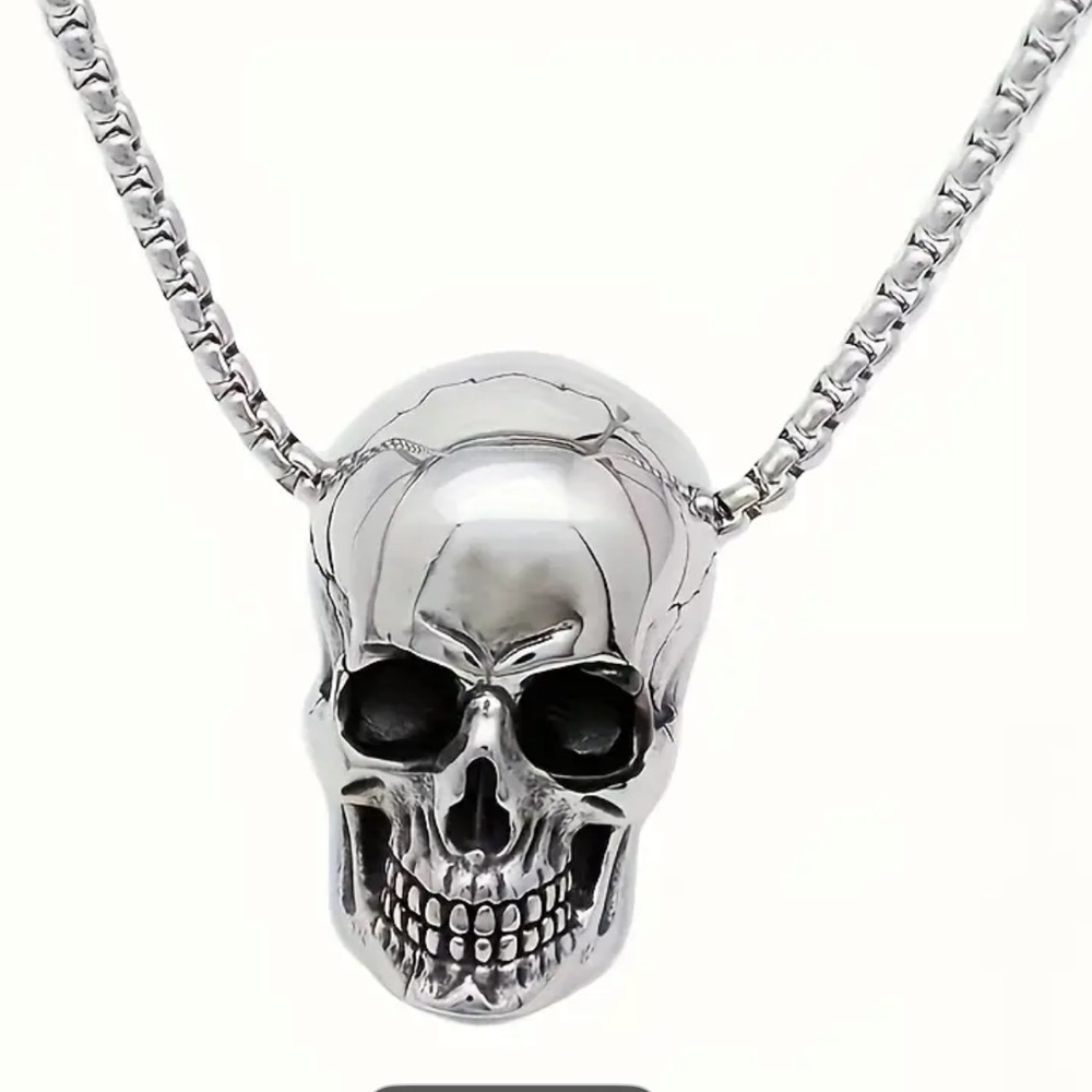 Gothic Skull Pendant, Unisex Hip-Hop Punk Badass, Steampunk, Goth, Necklace